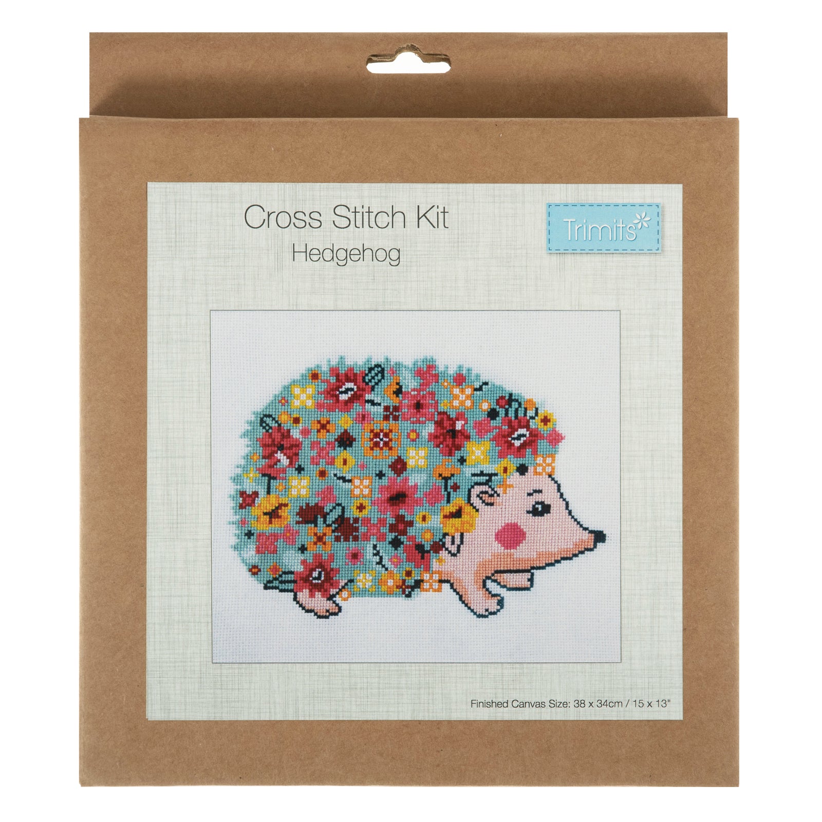 Trimits Large Counted Cross Stitch Kit: Hedgehog