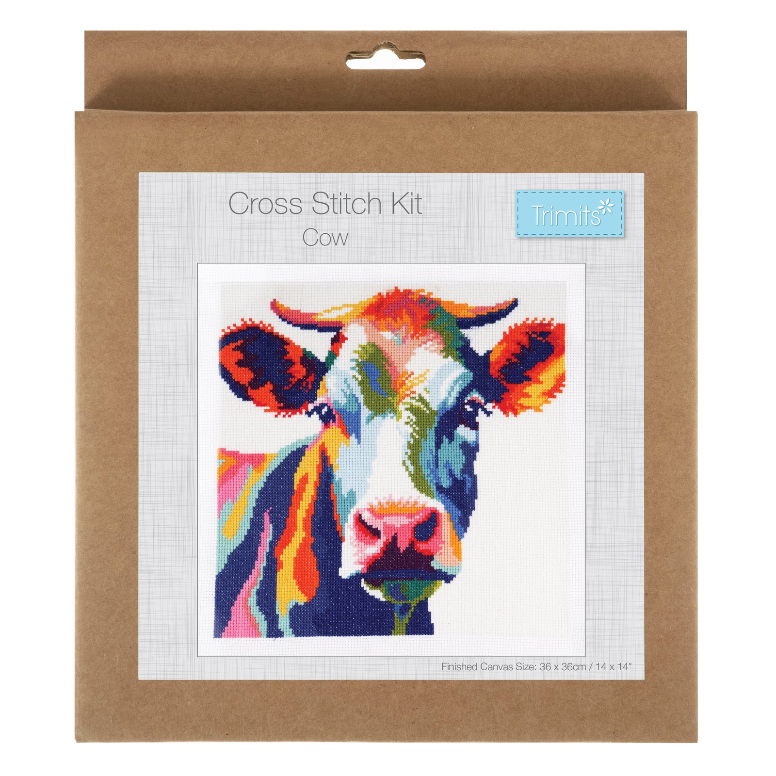 Trimits Large Counted Cross Stitch Kit: Cow