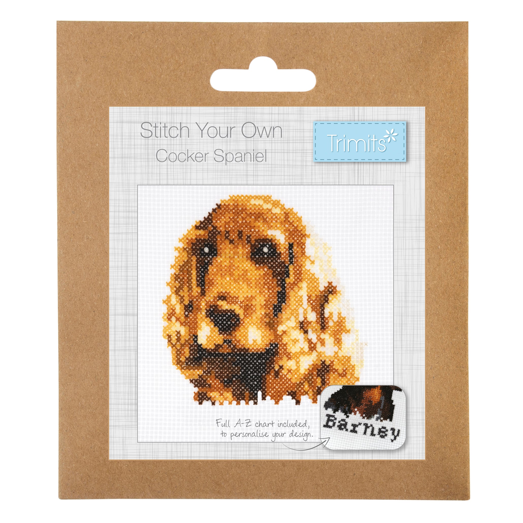 Trimits Mini Counted Cross Stitch Kit: Cocker Spaniel Dog