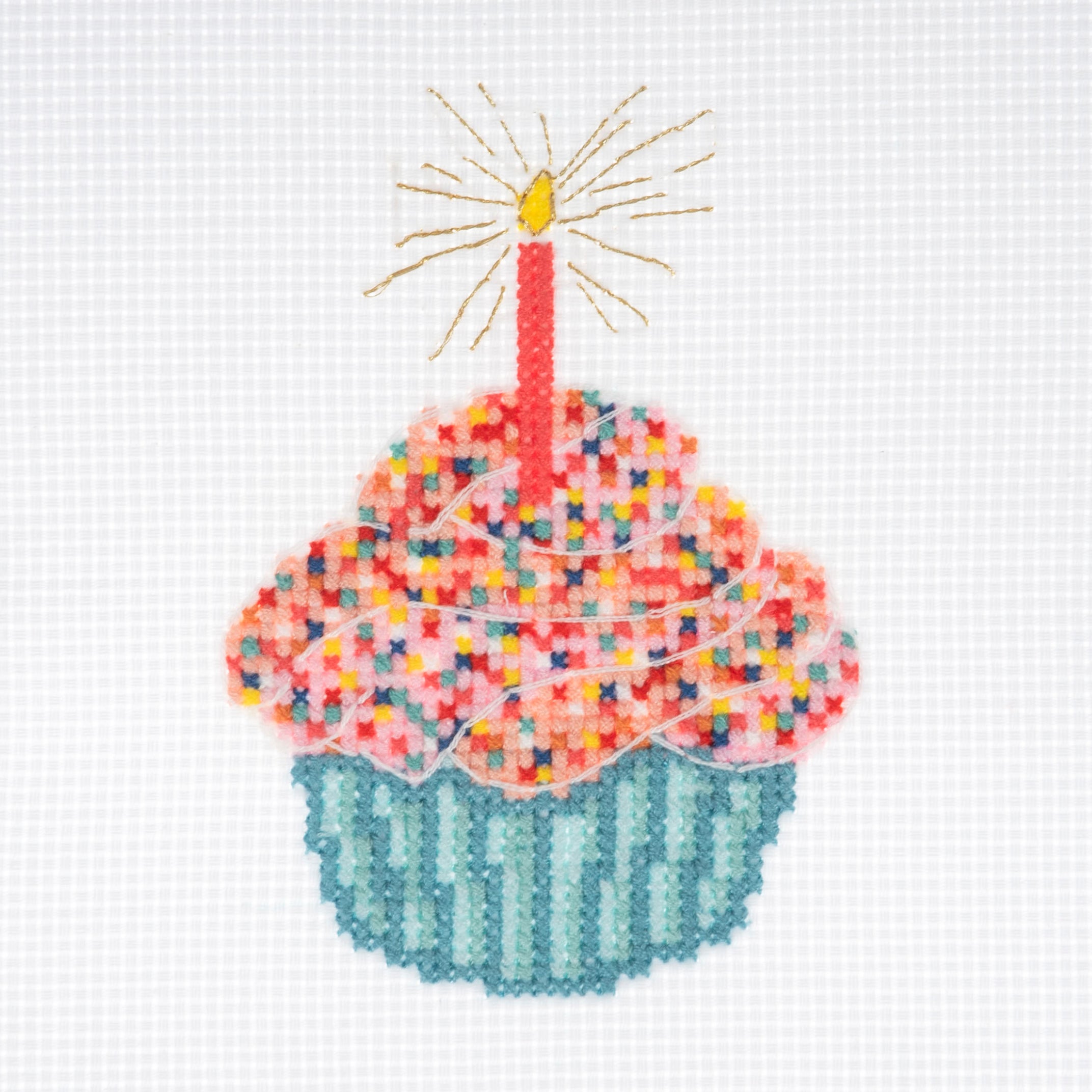 Trimits Mini Counted Cross Stitch Kit: Birthday Cake