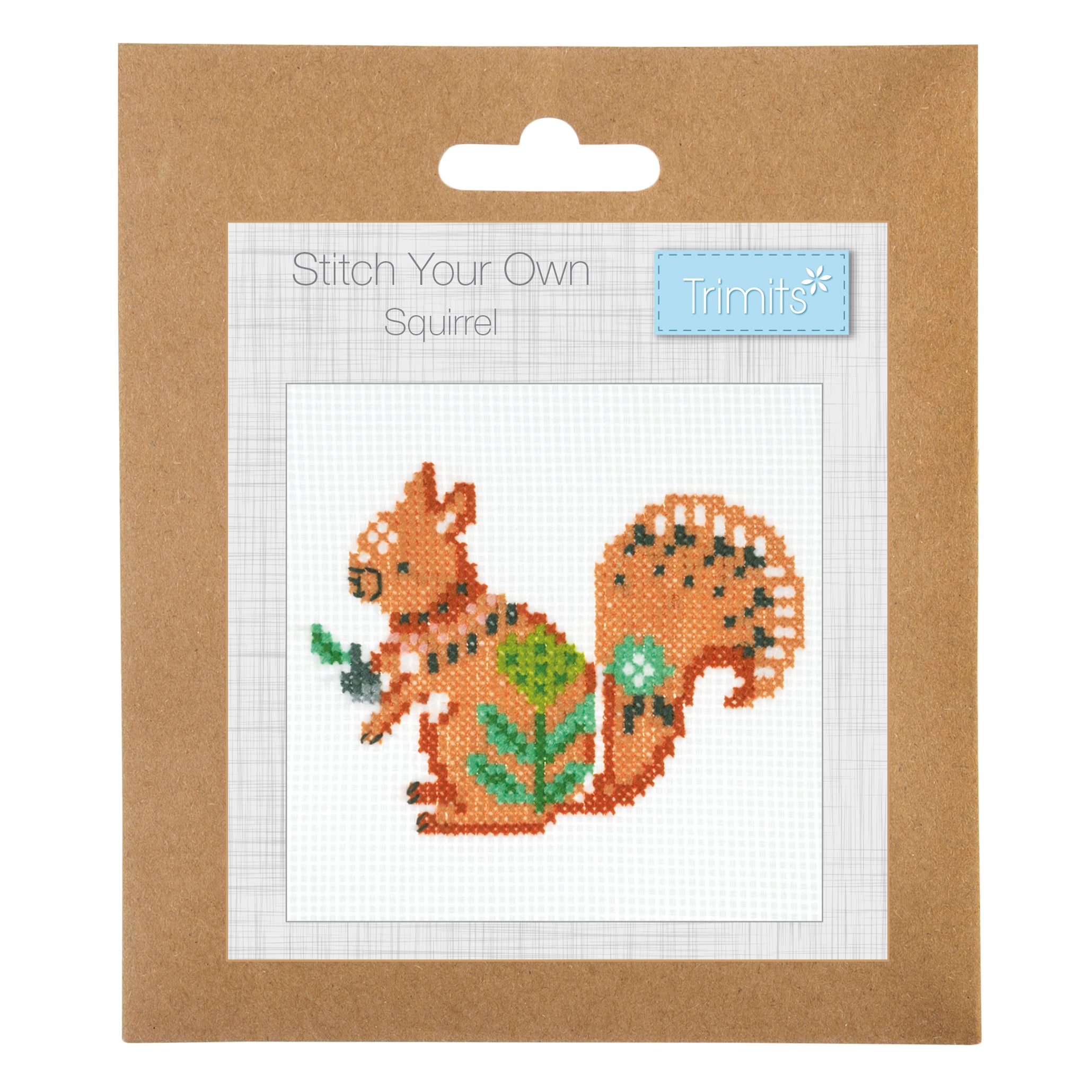 Trimits Mini Counted Cross Stitch Kit: Squirrel