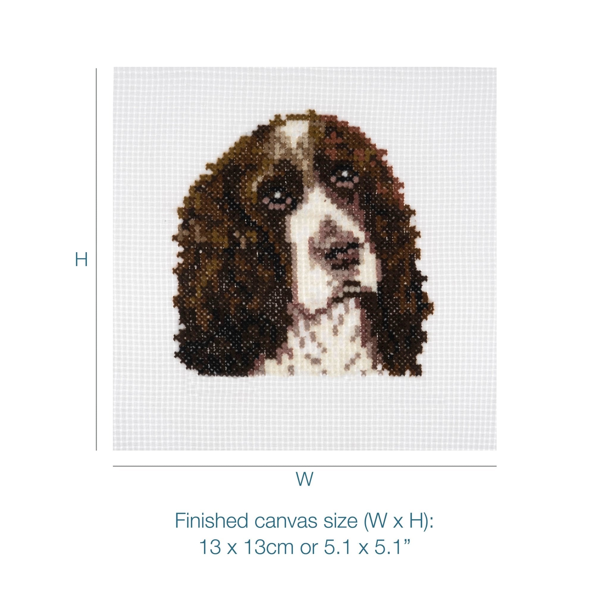 Trimits Mini Counted Cross Stitch Kit: Springer Spaniel | Buy Online from The Home Crafters
