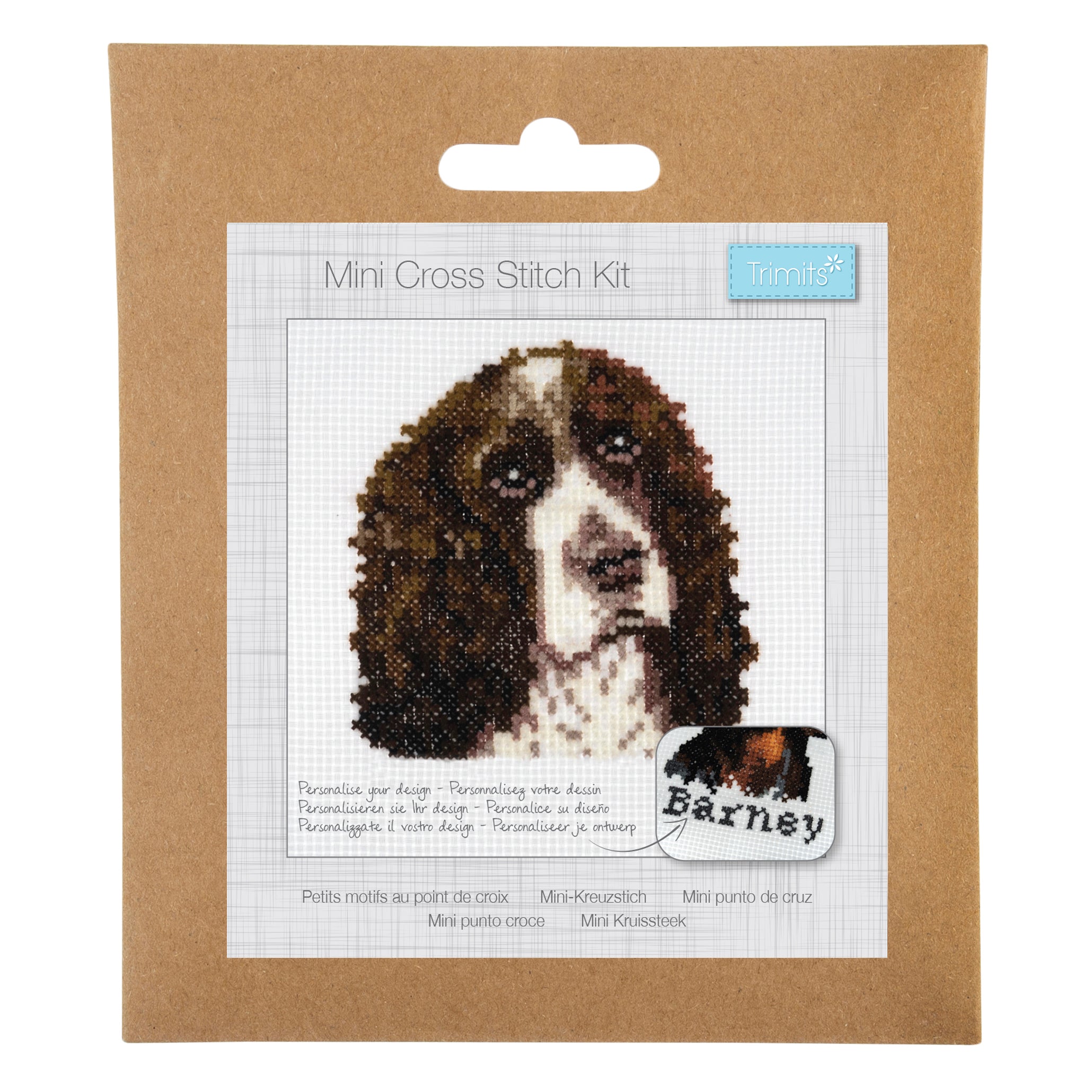 Trimits Mini Counted Cross Stitch Kit: Springer Spaniel | Buy Online from The Home Crafters