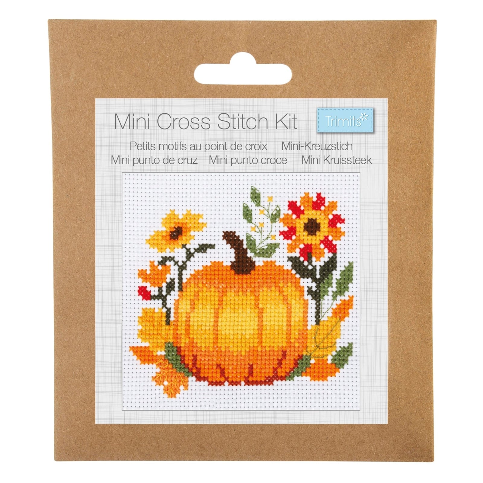 Trimits Mini Counted Cross Stitch Kit: Pumpkin | Buy Online from The Home Crafters
