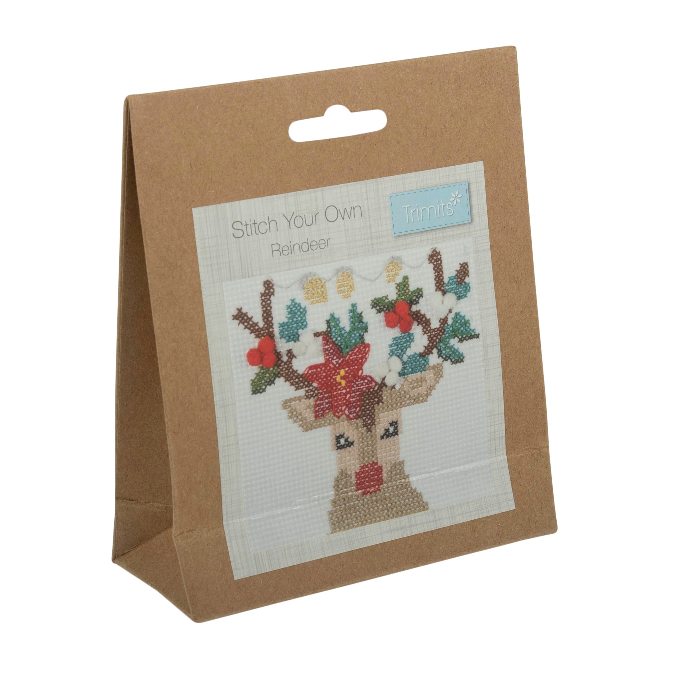 Trimits Festive Cross Stitch Kit: Reindeer