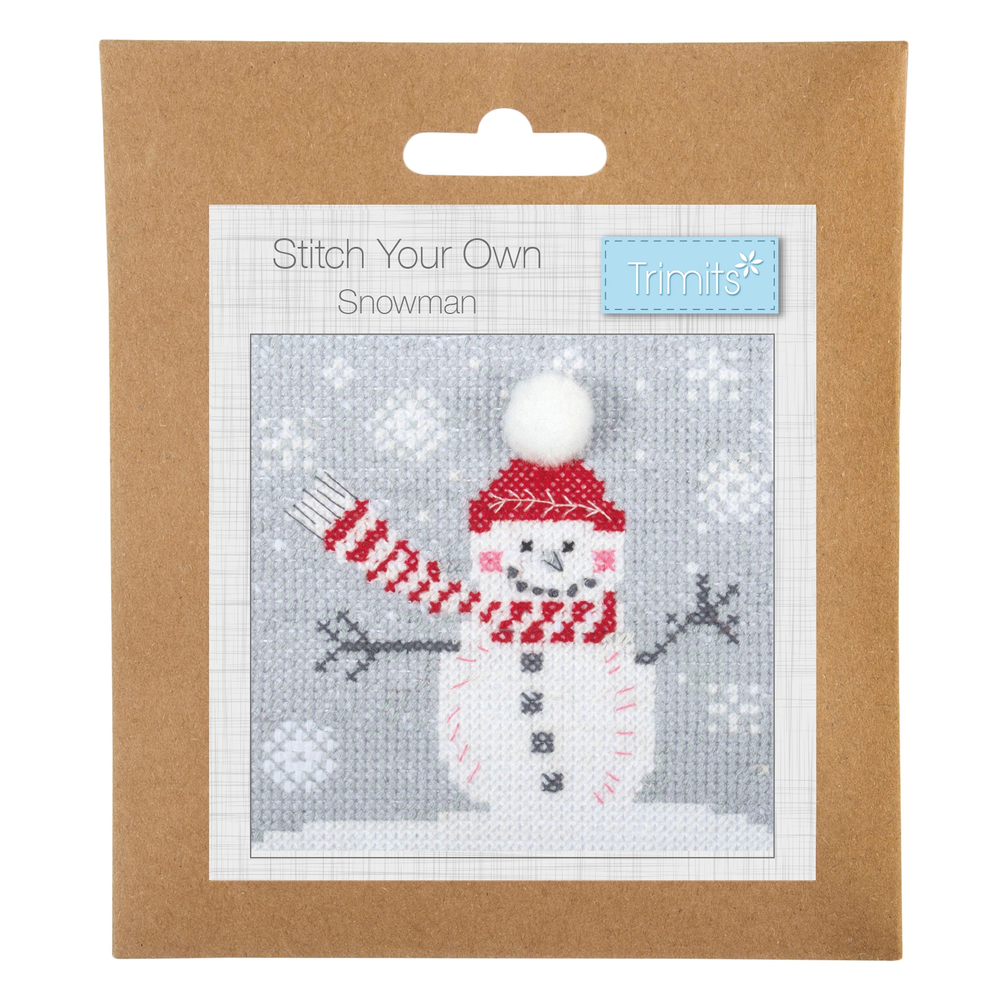 Trimits Festive Mini Counted Cross Stitch Kit: Snowman