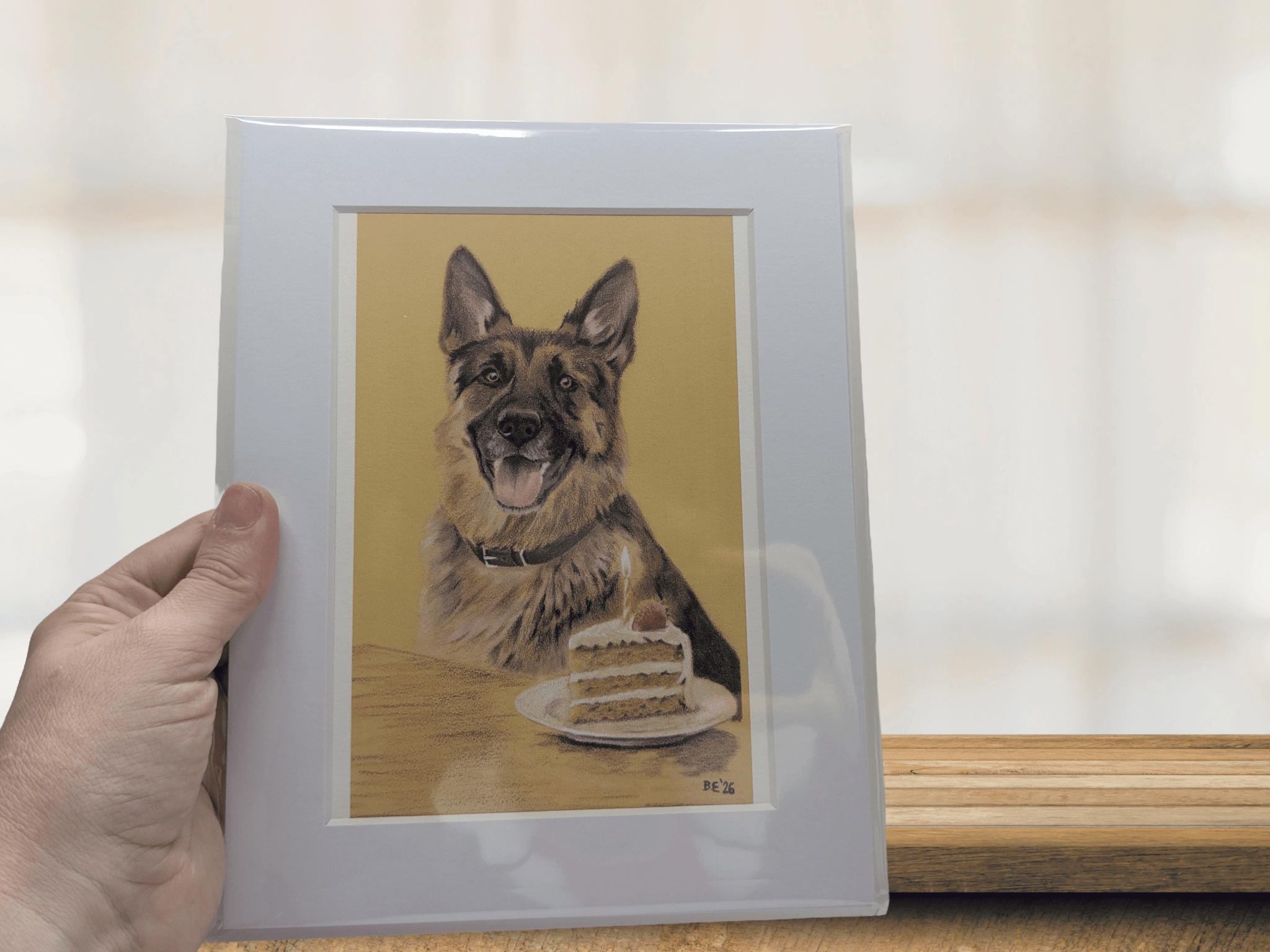German Shepherd Giclee Art Print - A5 | Buy Online from The Home Crafters