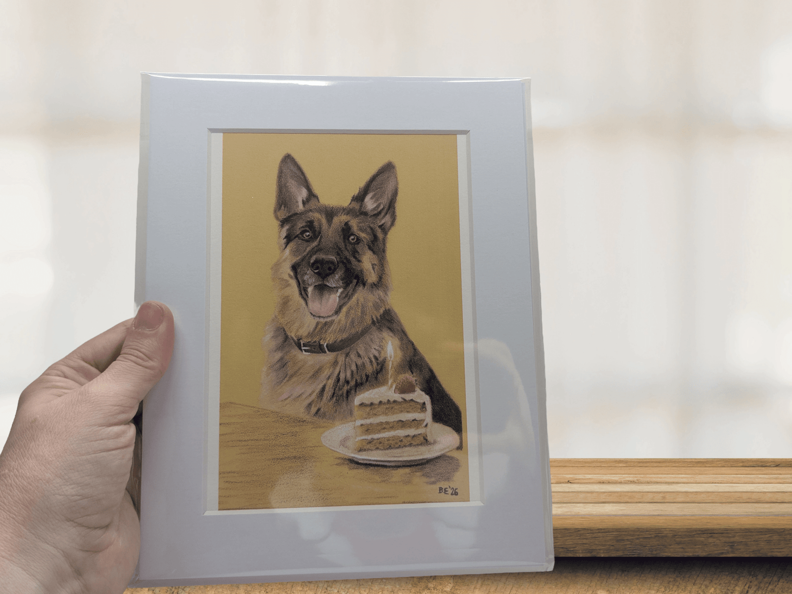 German Shepherd Giclee Art Print - A5 | Buy Online from The Home Crafters