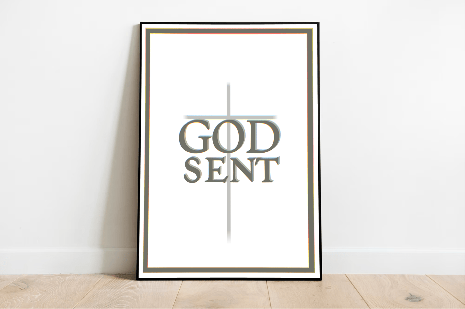 GODSENT Faith - Inspired Art Print – Divine Cross Wall Decor | Buy Online from The Home Crafters