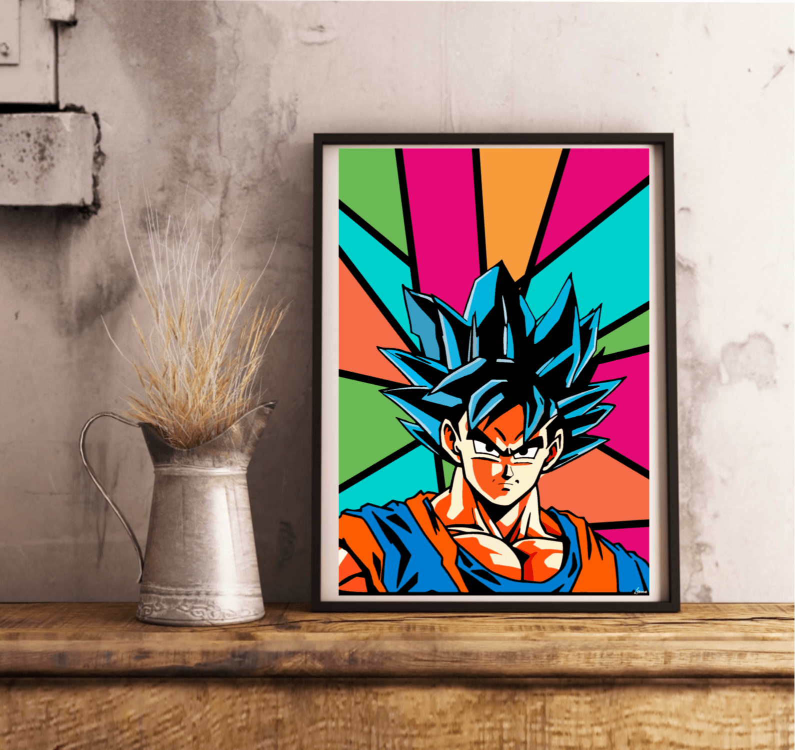 Anime Pop Art Wall Print | Energetic Warrior A3 A4 A5 | Buy Online from The Home Crafters