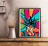 Anime Pop Art Wall Print | Energetic Warrior A3 A4 A5 | Buy Online from The Home Crafters
