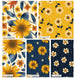 100% Cotton 5pc Fat Quarter Bundle - Golden Sunflowers