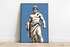 Greek Statue Art Print – Classical Blue Minimal Wall Decor | Buy Online from The Home Crafters