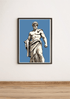 Greek Statue Art Print – Classical Blue Minimal Wall Decor | Buy Online from The Home Crafters
