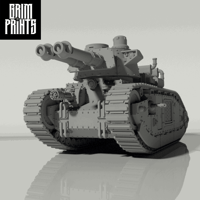 Grim Char 2C Heavy Tank | WWII inspired sci - fi battle tank for Wargaming | Buy Online from The Home Crafters