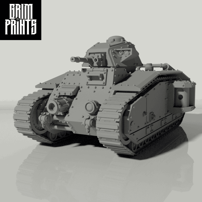 Grim Char B1 Main Battle Tank | WWII inspired sci - fi battle tank for Wargaming | Buy Online from The Home Crafters