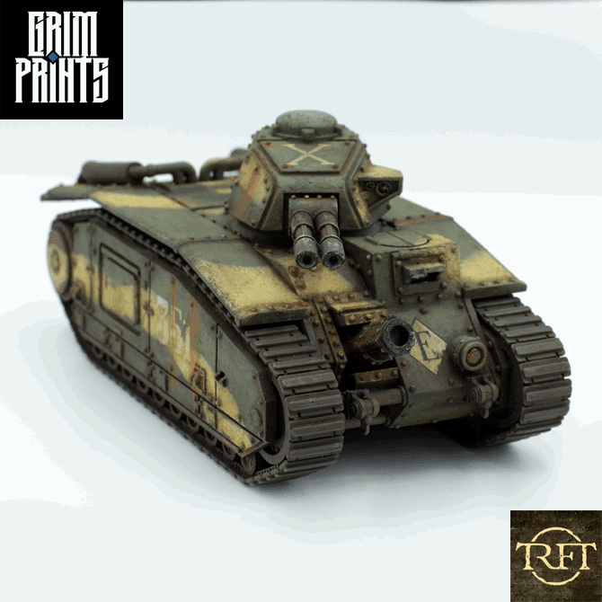 Grim Char B1 Main Battle Tank | WWII inspired sci - fi battle tank for Wargaming | Buy Online from The Home Crafters