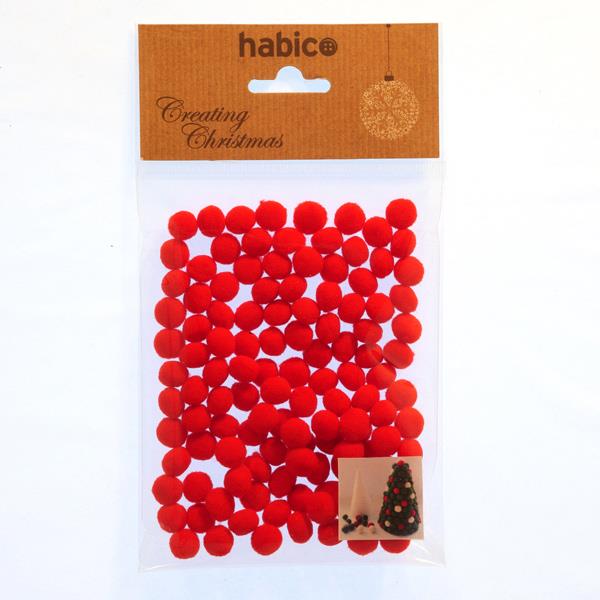 5mm Tiny Pompoms - 120pc | Buy Online from The Home Crafters