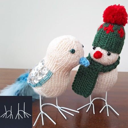 White Bird Feet for Needle Felting & Modelling - 2 pairs