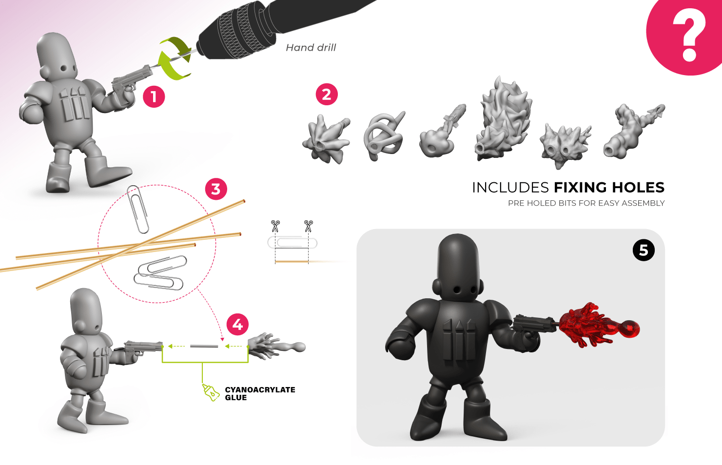 Resin Bits: Special Effects - 1:48 Gunfire Effect - 22pc | Buy Online from The Home Crafters