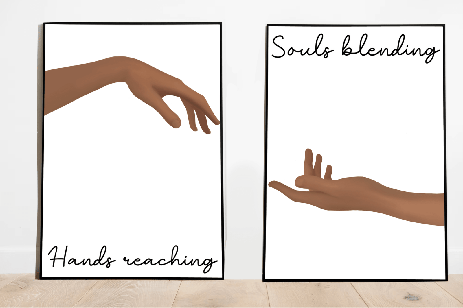Hands Reaching & Souls Blending | Spiritual Art Print Du | Buy Online from The Home Crafters