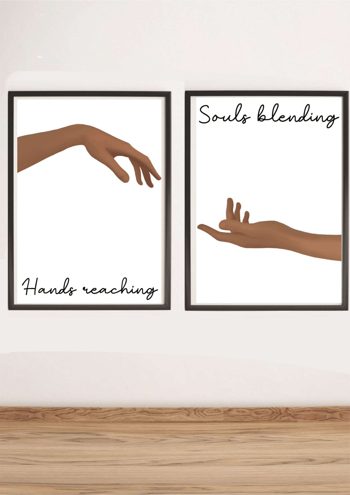 Hands Reaching & Souls Blending | Spiritual Art Print Du | Buy Online from The Home Crafters