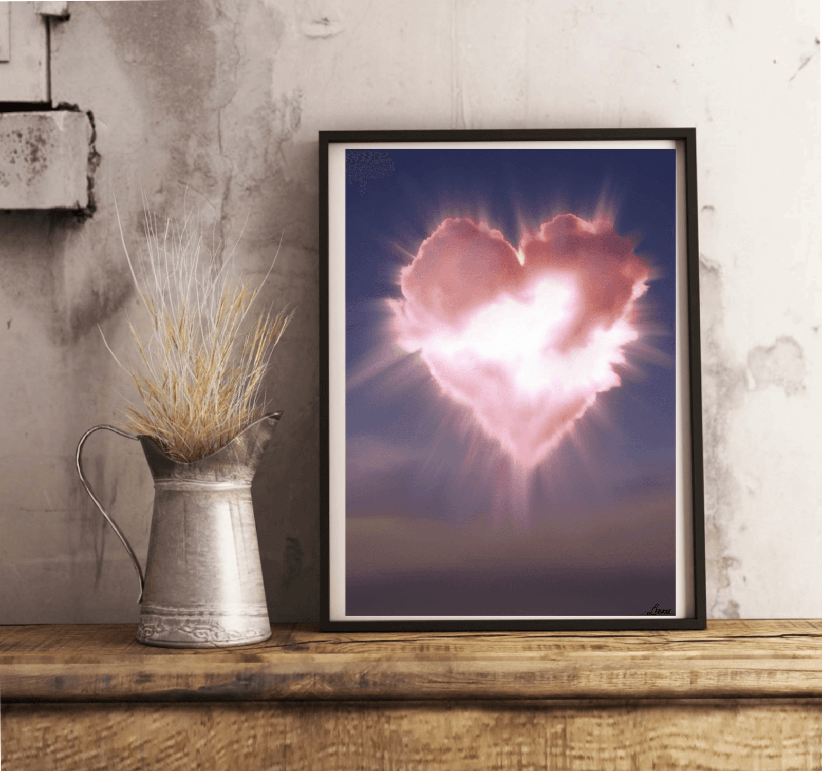 Passionate Agony Print | Exploding Heart Wall Art | Buy Online from The Home Crafters