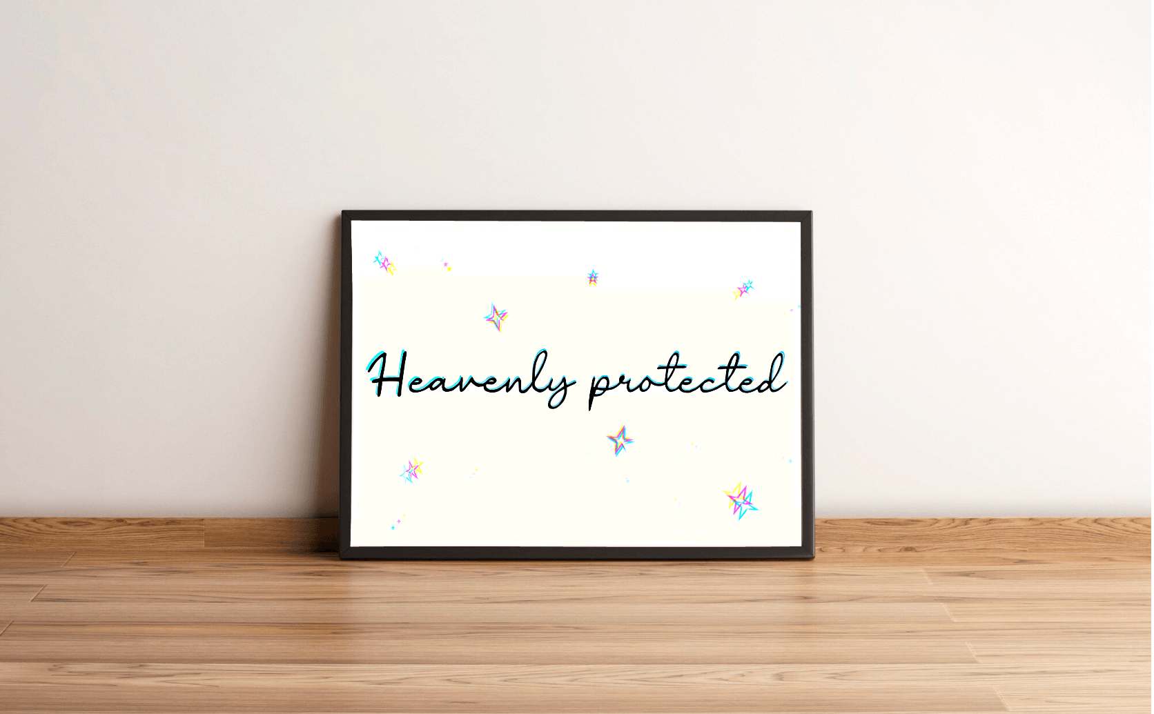 Heavenly Protected | Celestial Minimalist Art Print | Buy Online from The Home Crafters