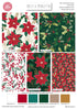 100% Cotton 5pc Festive Fat Quarter Bundle - Holly & Poinsettia | Buy Online from The Home Crafters