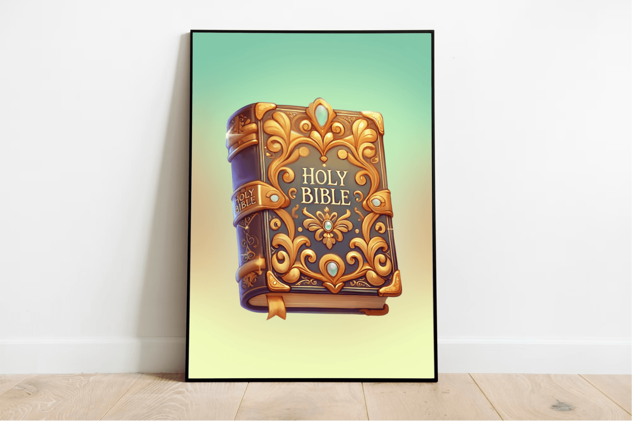 Holy Bible Cartoon Art Print – Faith - Inspired Decor | Buy Online from The Home Crafters
