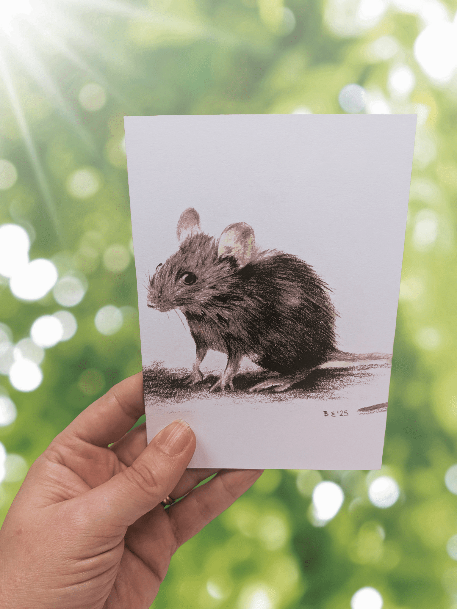 Art Print Greetings Card - Wildlife Series - House Mouse | Buy Online from The Home Crafters