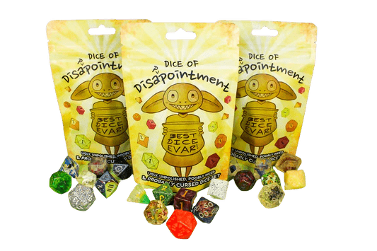 Dice of Disappointment - Funny dnd Dice: 7pc Mystery Bag | Buy Online from The Home Crafters