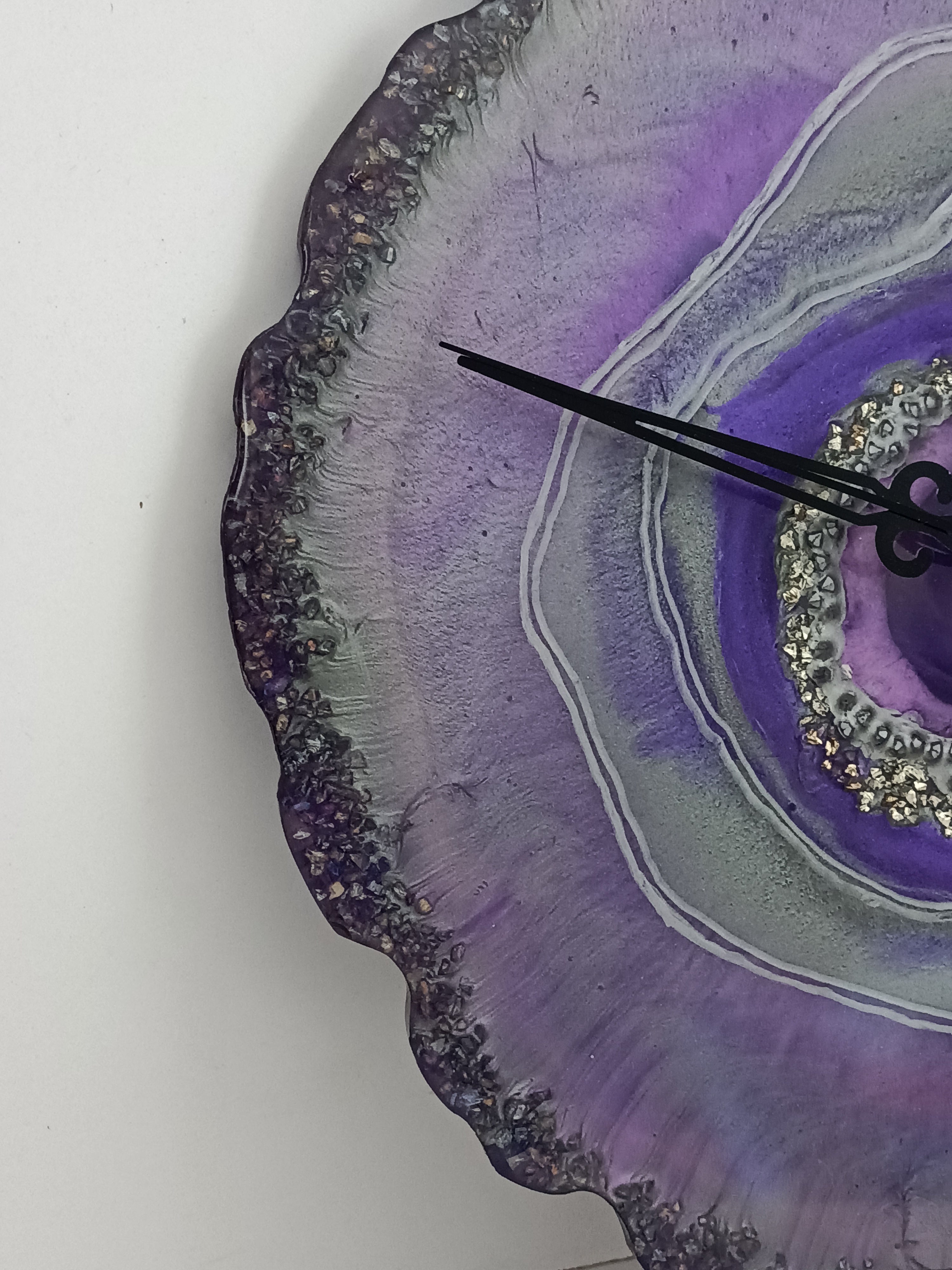 Handpoured Resin: Agate Clock