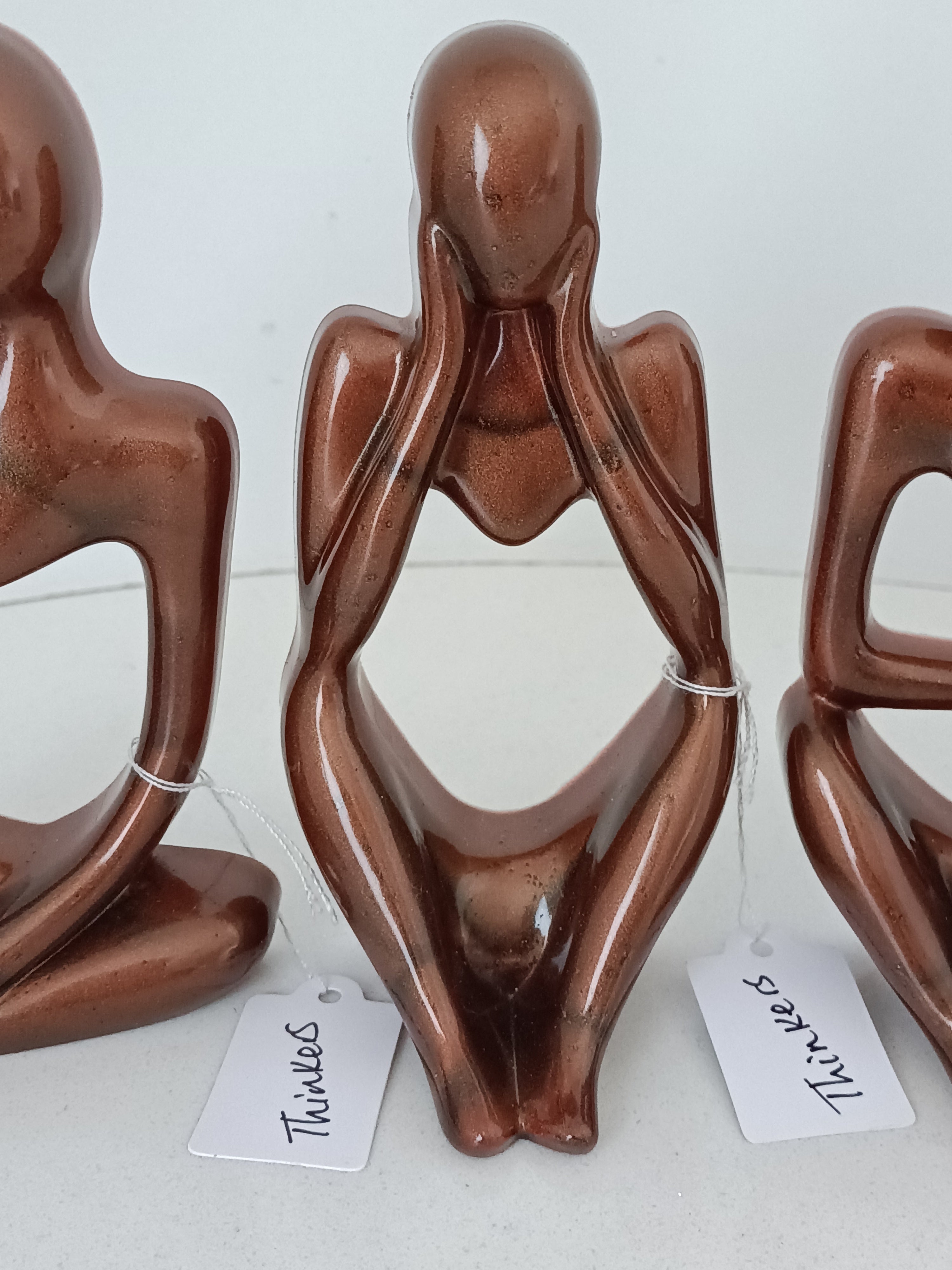 Handpoured Resin: Set of 3 Thinkers Sculpture