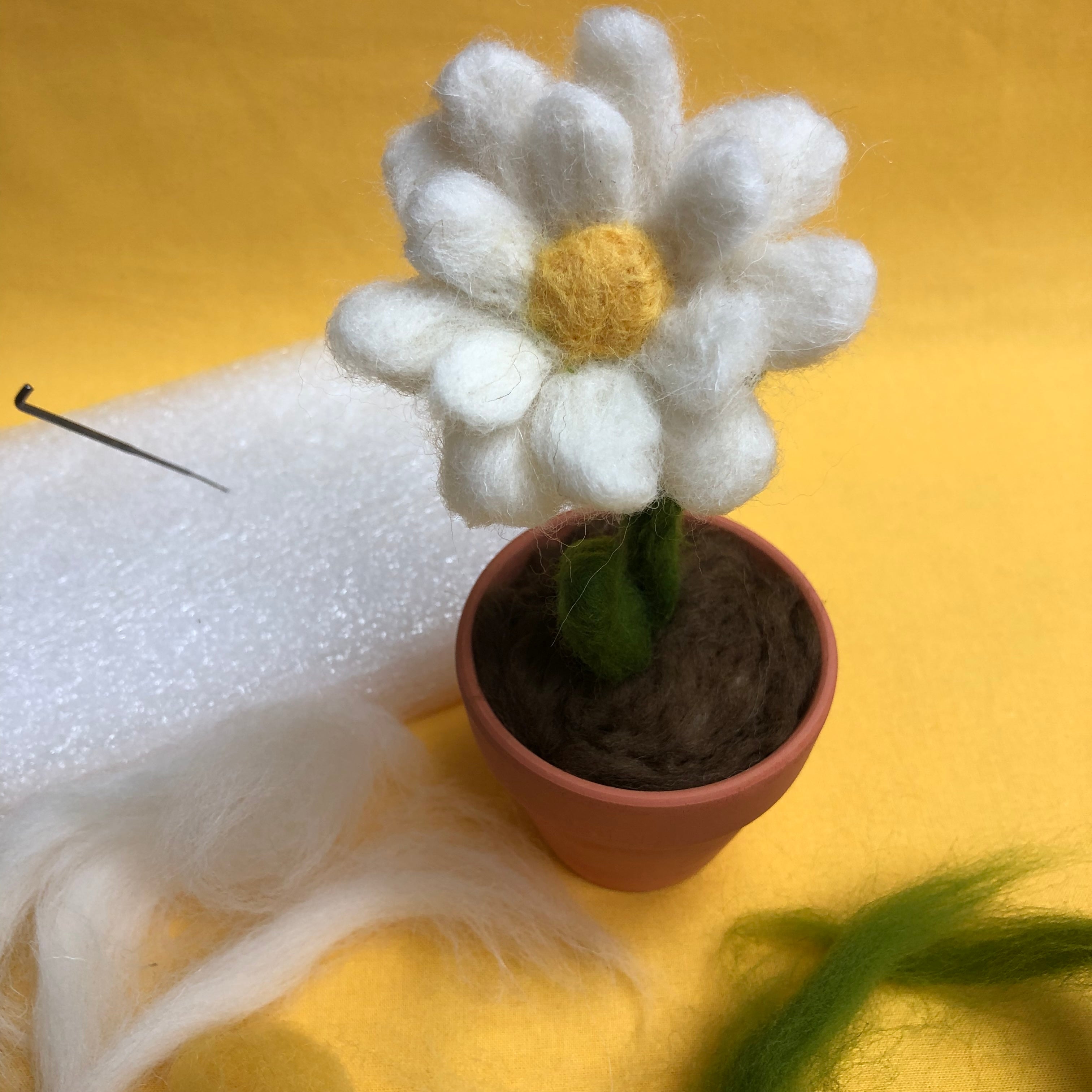 Needle Felting for Beginners: Spring Daisy in a Pot - Saturday 3rd May