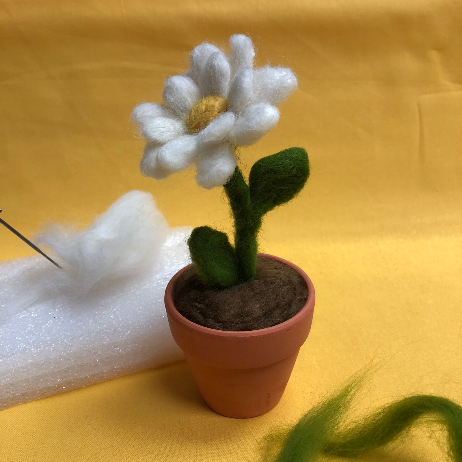 Needle Felting for Beginners: Spring Daisy in a Pot - Saturday 3rd May