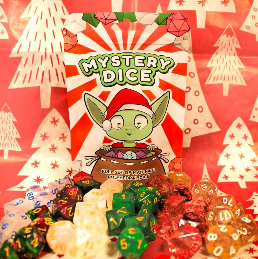 Mystery Dice Goblin Festive dnd Dice - 7pc Mystery Bag | Buy Online from The Home Crafters