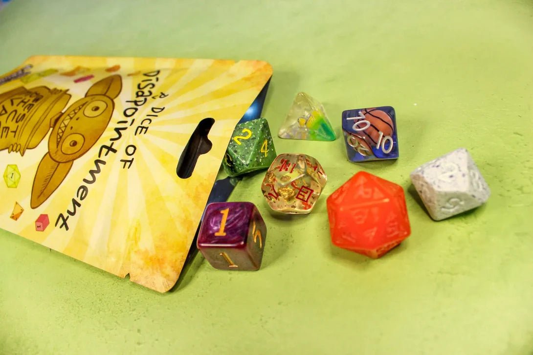 Dice of Disappointment - Funny dnd Dice: 7pc Mystery Bag | Buy Online from The Home Crafters