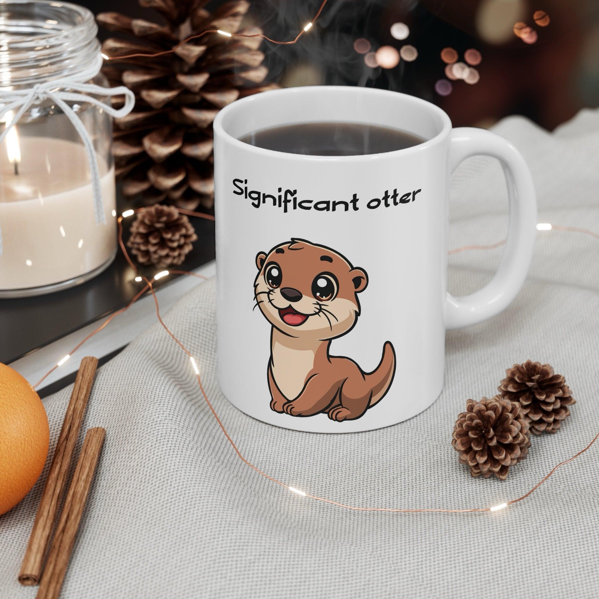 Otter Cartoon Mug | 11 oz Ceramic Mug | Buy Online from The Home Crafters