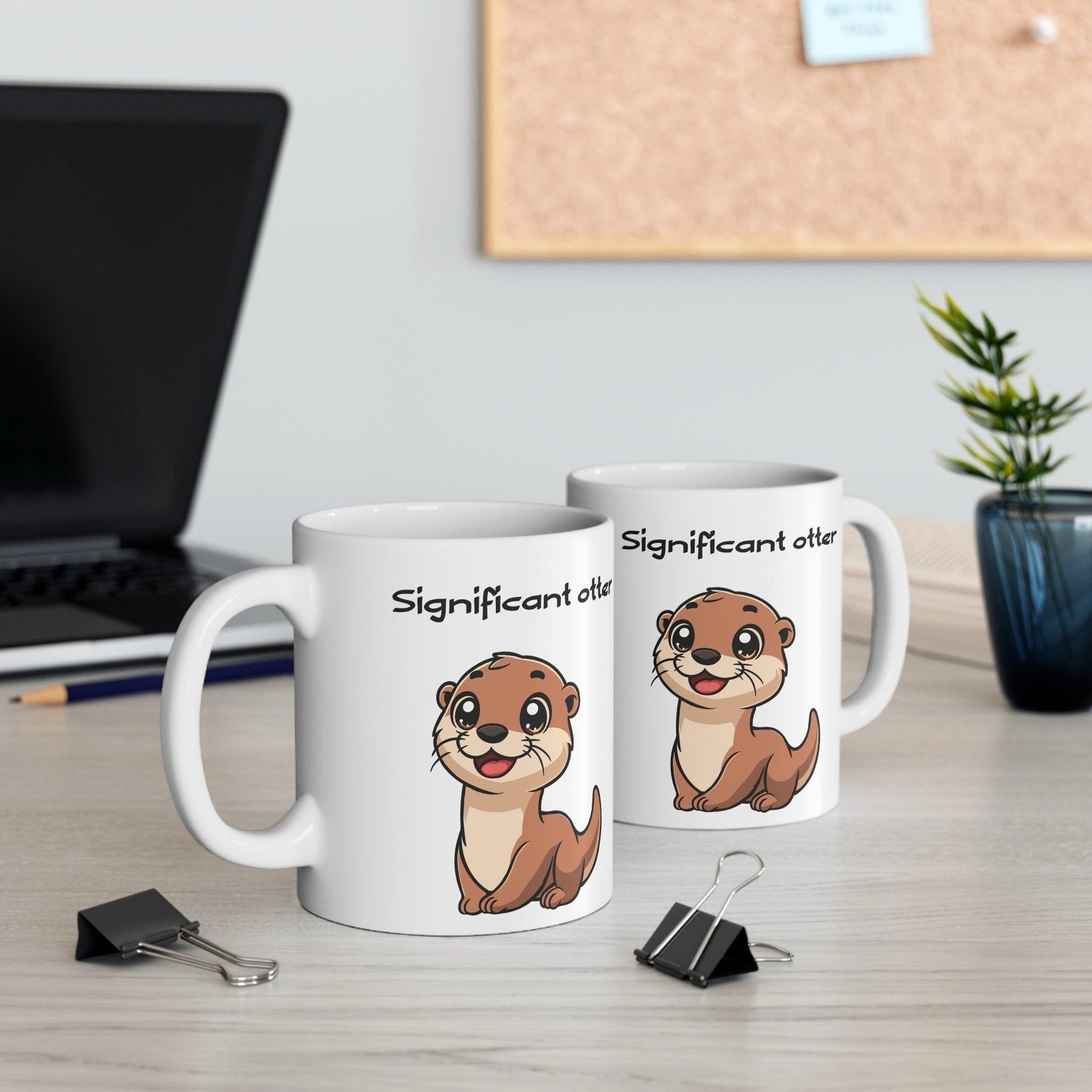 Otter Cartoon Mug | 11 oz Ceramic Mug | Buy Online from The Home Crafters