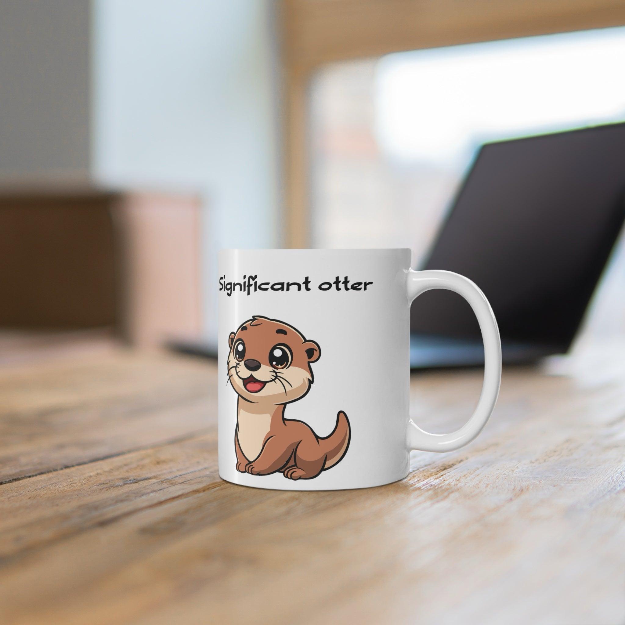 Otter Cartoon Mug | 11 oz Ceramic Mug | Buy Online from The Home Crafters