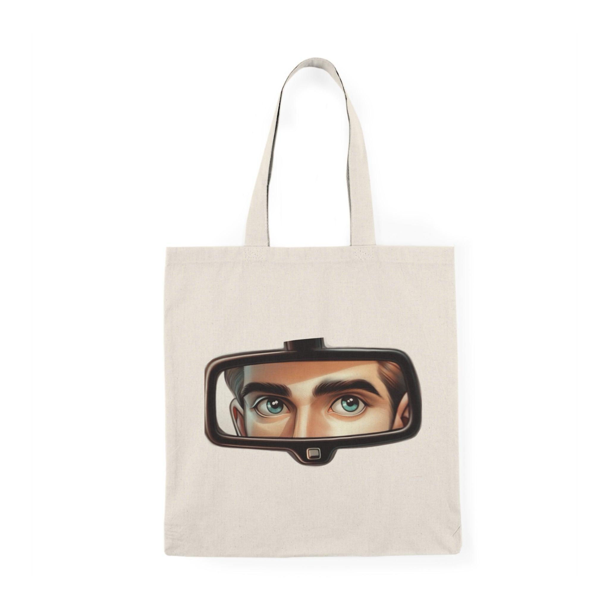 Rearview Gaze Tote Bag – Eyes in Mirror Symbolic Design | Buy Online from The Home Crafters