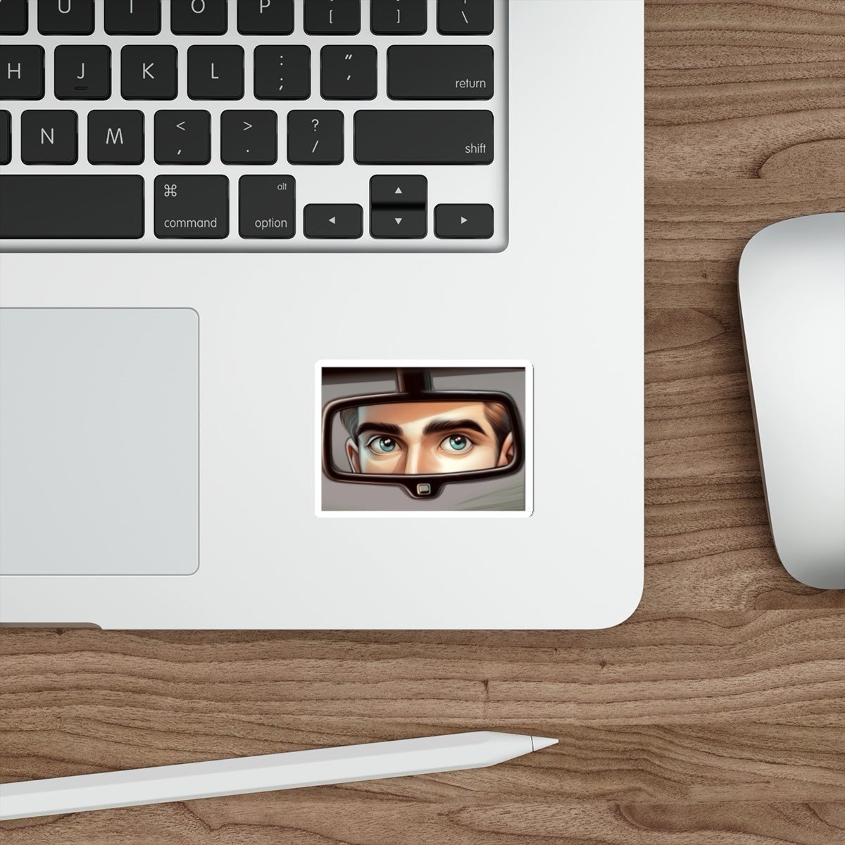Eyes in the Rearview Mirror – Mysterious Gaze Sticker | Buy Online from The Home Crafters