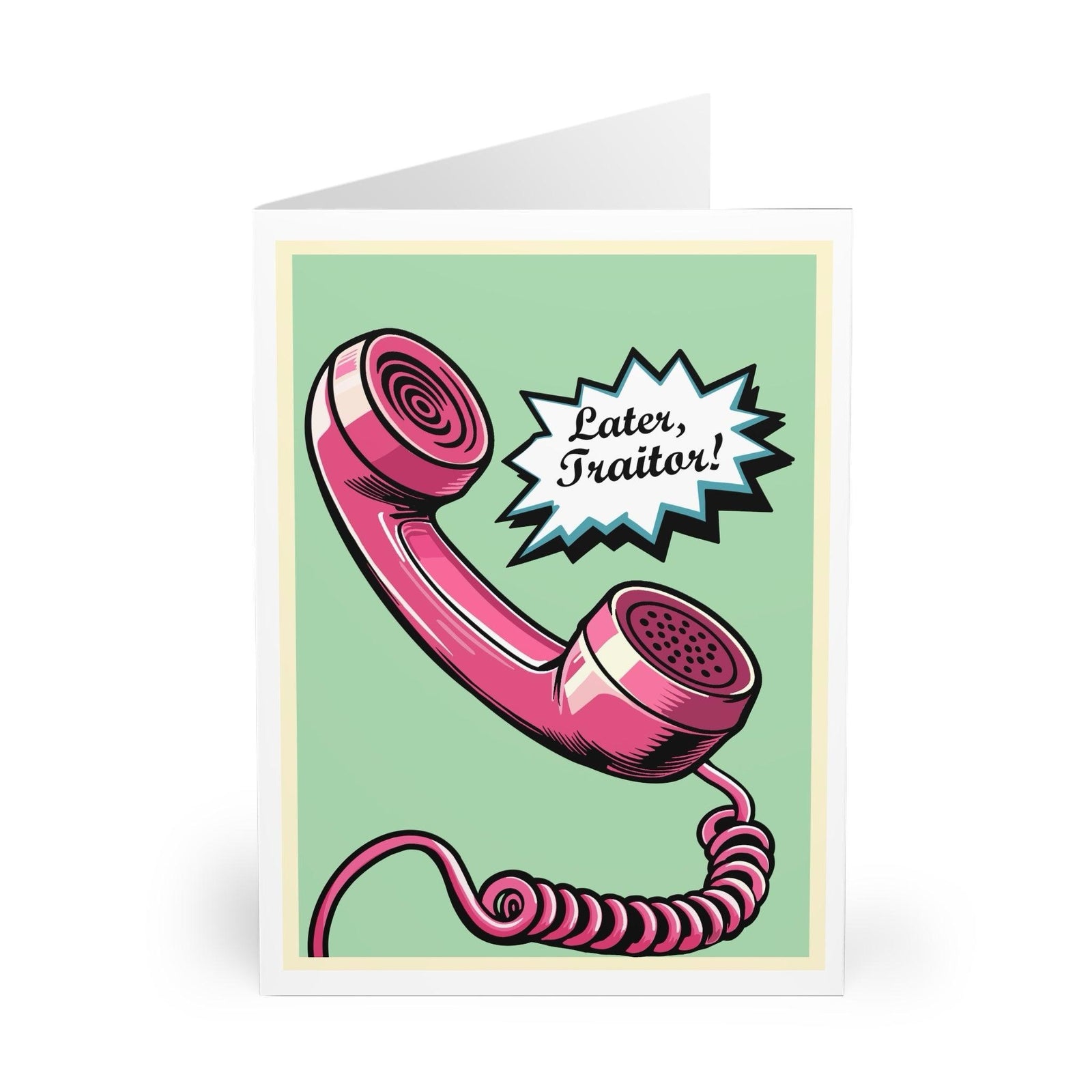 Later, Traitor – Retro Funny Farewell Greeting Card | Buy Online from The Home Crafters