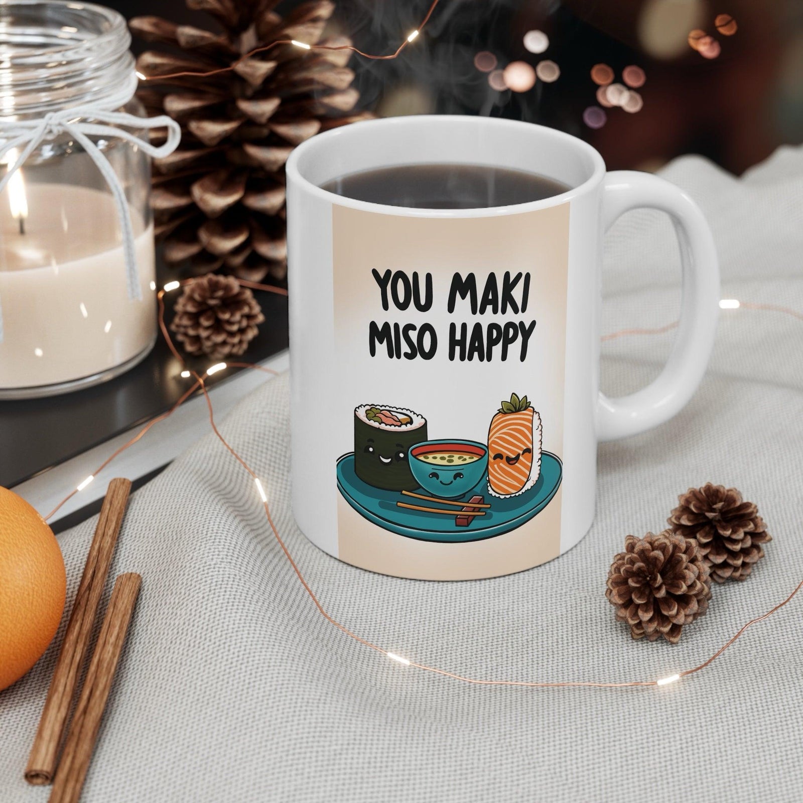 You Maki Miso Happy Mug – Funny Foodie Ceramic Gift Cup | Buy Online from The Home Crafters