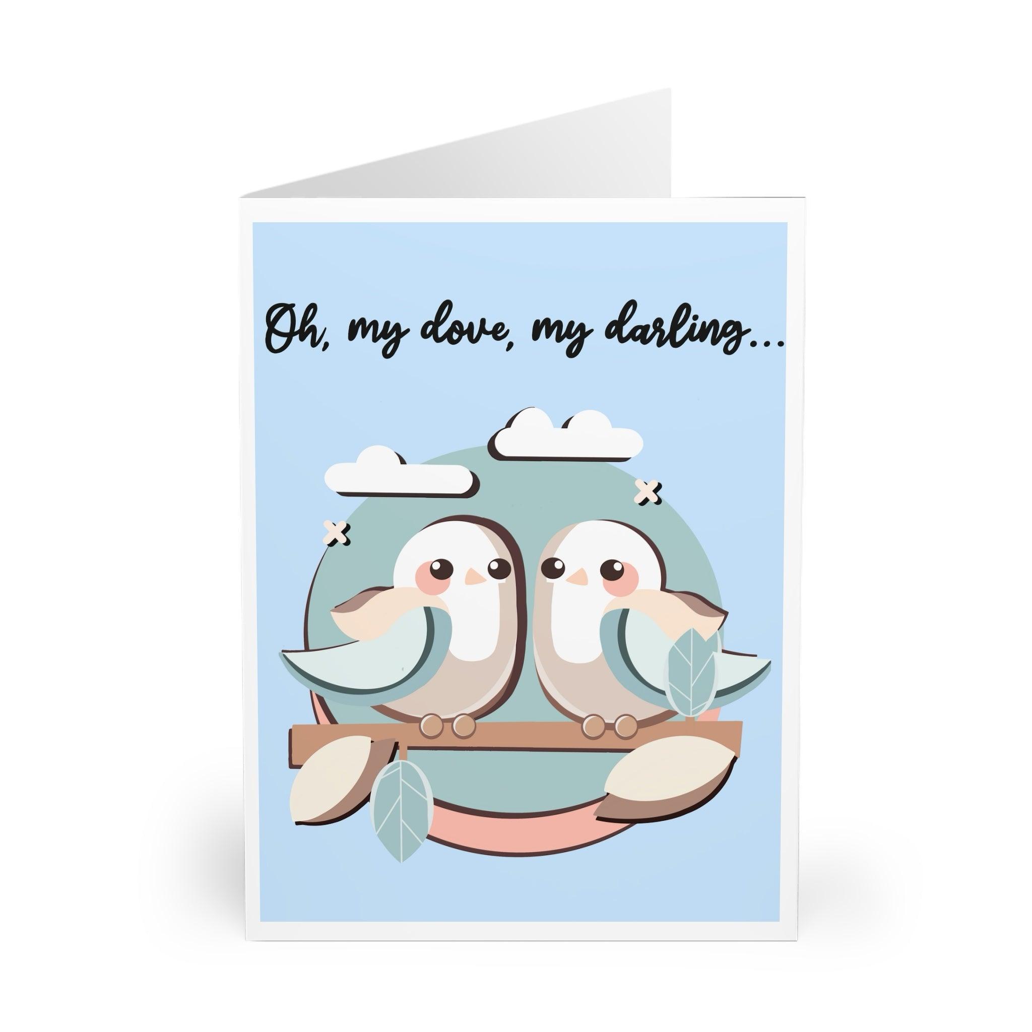 Oh My Dove My Darling Card – Pastel Love Birds | Buy Online from The Home Crafters