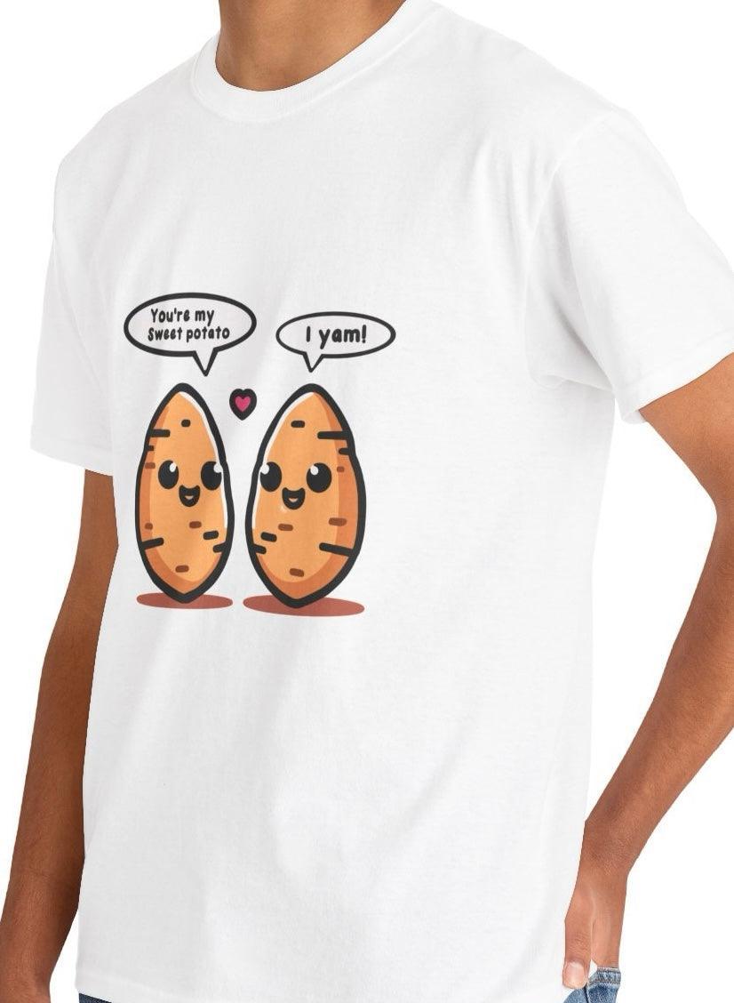 Sweet Potato I Yam T-Shirt | Funny Couple Pun T-shirt | Buy Online from The Home Crafters