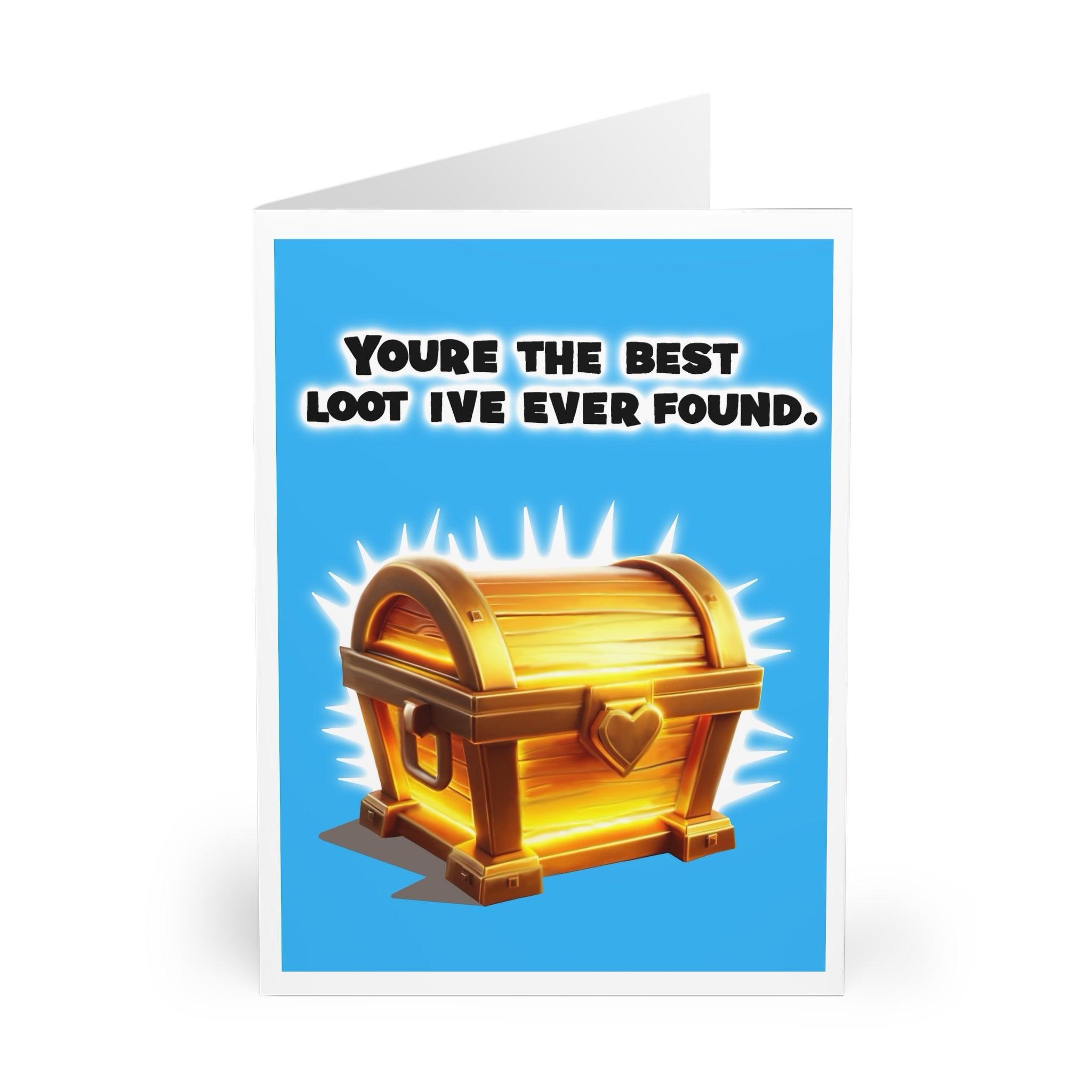 You’re the Best Loot I’ve Ever Found – Gamer Love Card | Buy Online from The Home Crafters