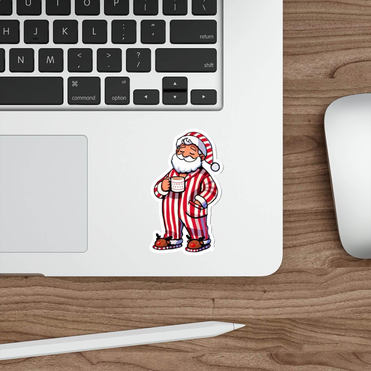 Cozy Santa Sticker – Waterproof Christmas Vinyl | Buy Online from The Home Crafters