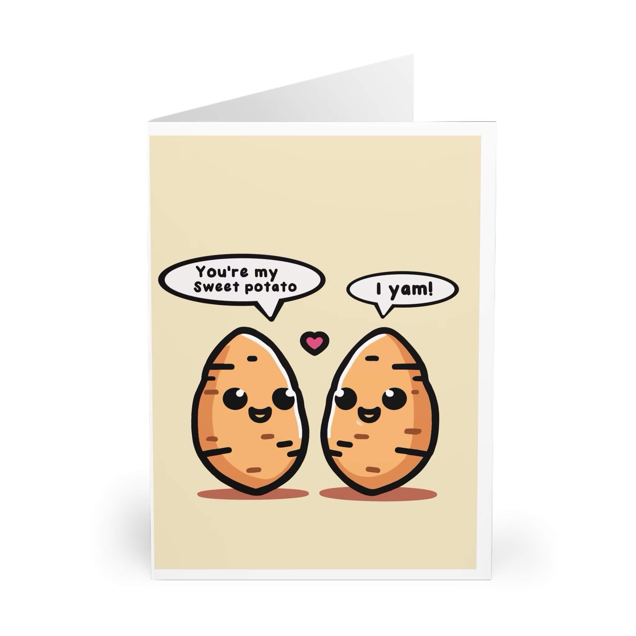 You’re My Sweet Potato – Funny Cute Love Pun Card | Buy Online from The Home Crafters